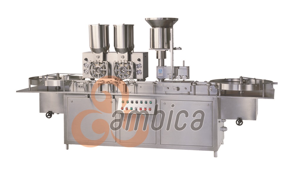 Automatic High Speed Injectable Dry Powder Filling with Rubber Stoppering Machine. Model: AHPF-400